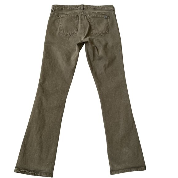 The North Face Womens 12 Olive Green Bootcut Denim Jeans Low Rise Southwestern - Picture 2 of 14